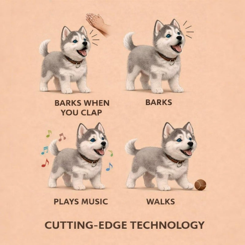 Interactive Robot Puppy with Realistic Actions for Playful Learning
