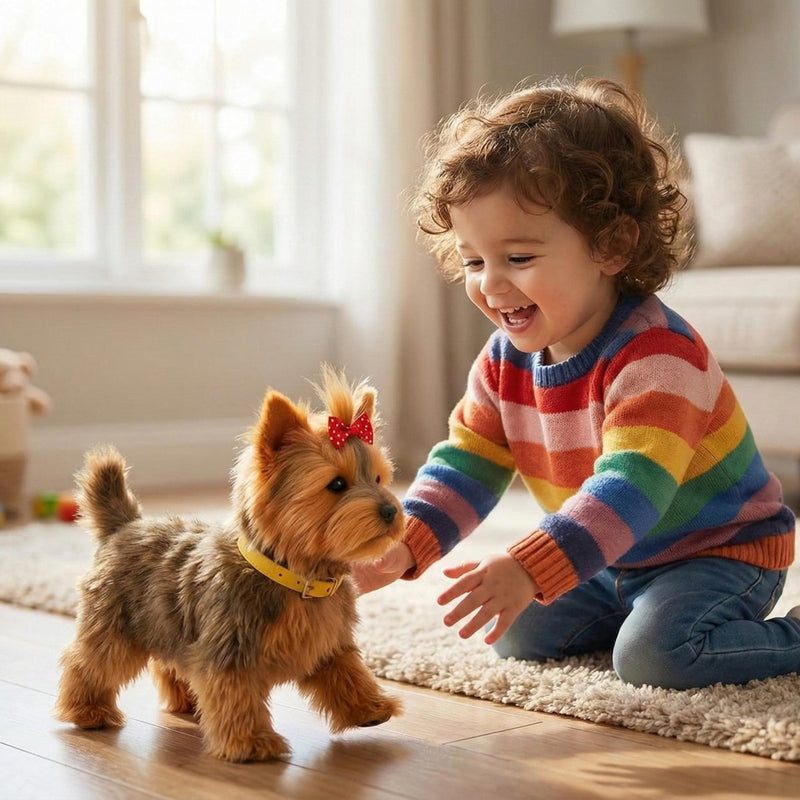 Interactive Robot Puppy with Realistic Movements for Children