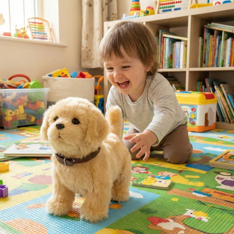 Interactive Robot Puppy Toy with Realistic Movements for Children