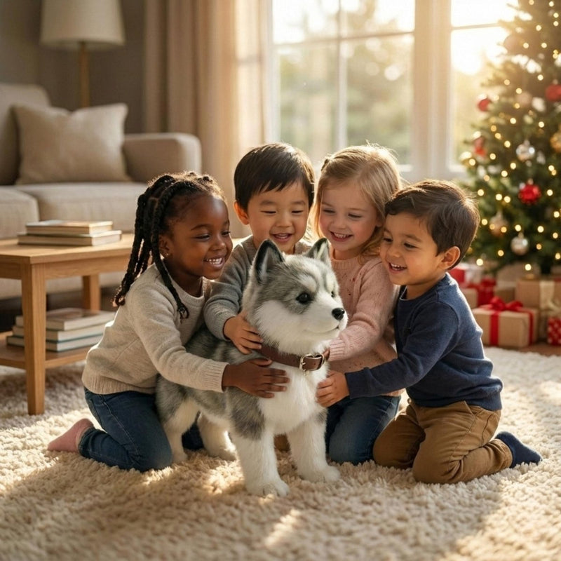 Interactive Robot Puppy with Realistic Actions for Playful Learning