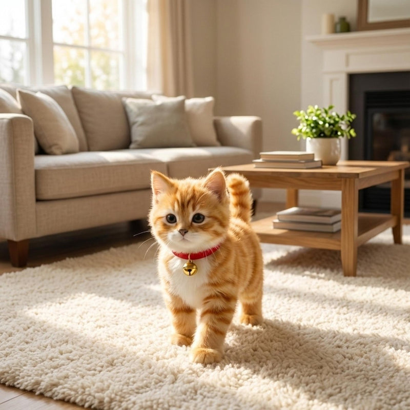 Interactive Cuddly Cat Toy with Realistic Movements for Children