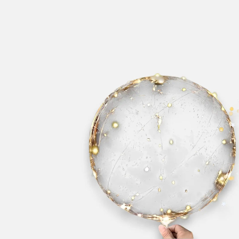 Transparent LED Balloons with Warm White Lights – Set of 10