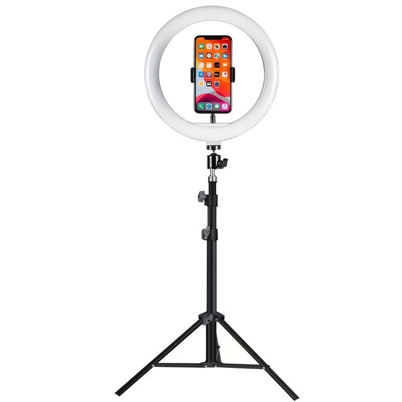 LED Ring Light with Tripod and Phone Holder - For Perfect Selfies and Video Recordings