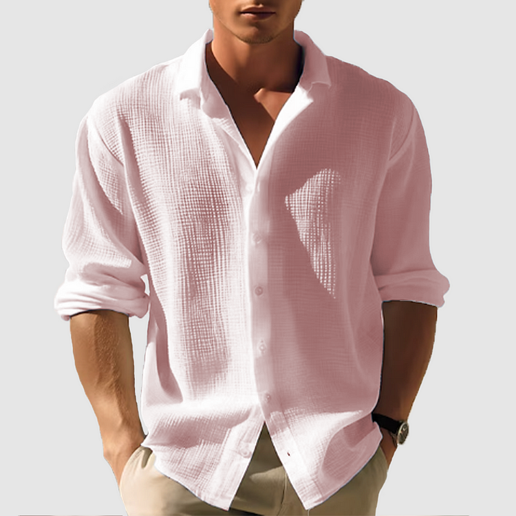 Men's Long Sleeve Shirt Made from Light and Breathable Material