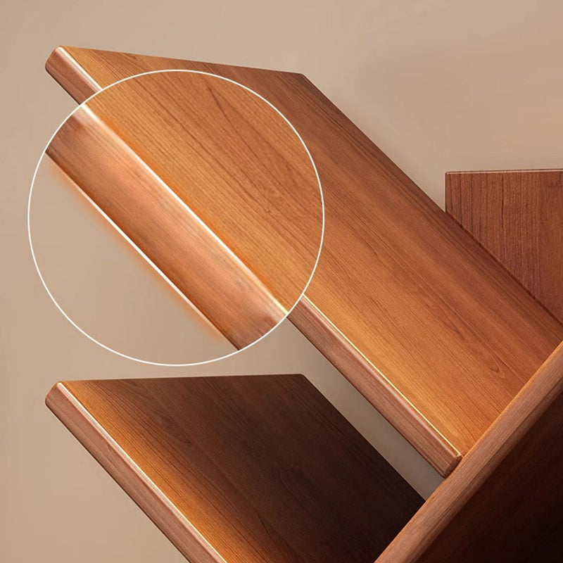 Tree-Style Engineered Wood Bookshelf for Home and Office Storage