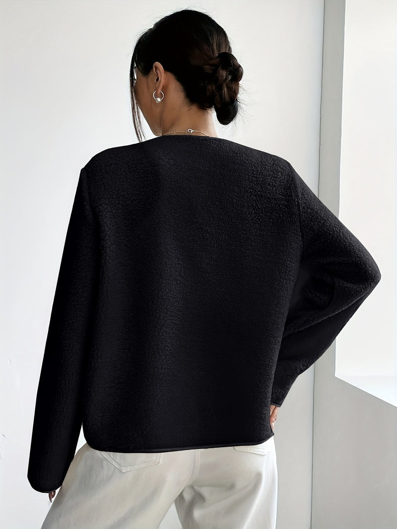 Elegant ladies' jacket with buttons – Timeless and soft for autumn and winter