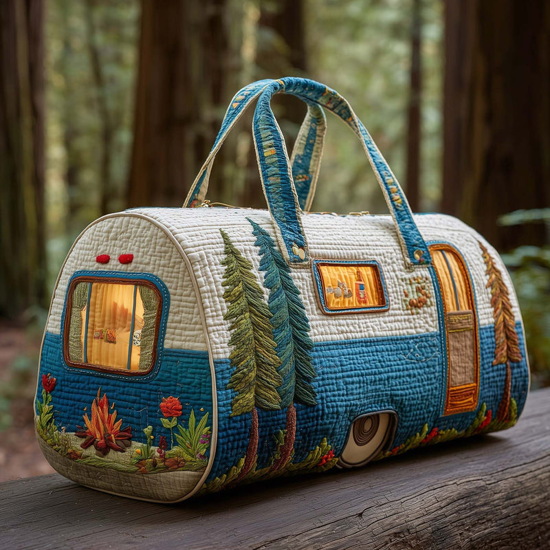 Colourful Boho Patchwork Travel Duffel Bag