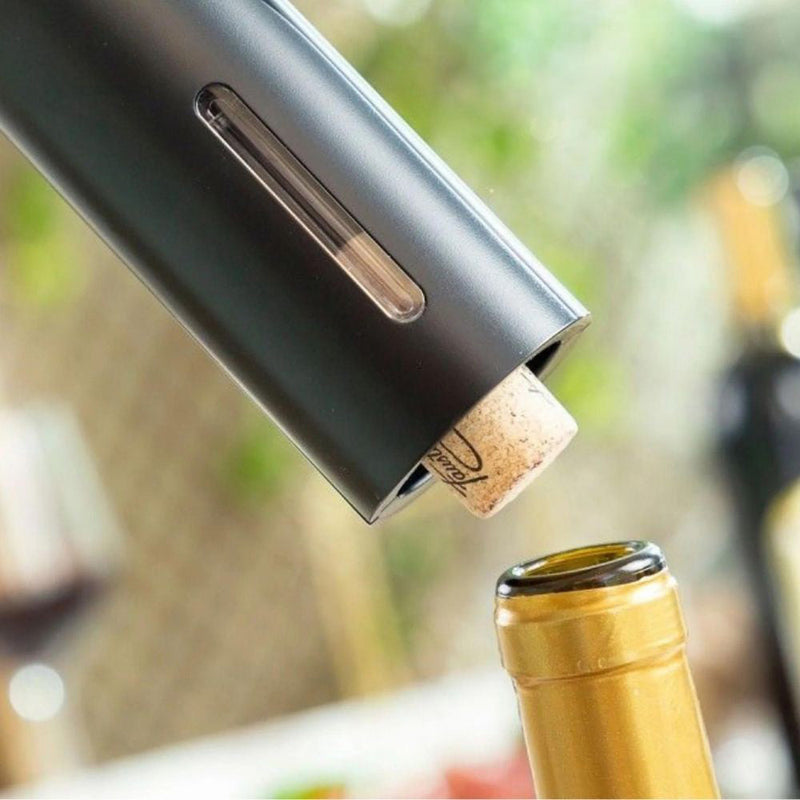 Rechargeable Electric Wine Opener Set with Charging Stand and Accessories