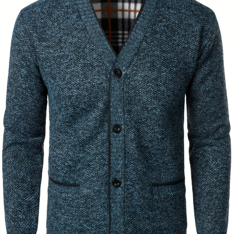 Men's Knitted Cardigan with Buttons – Warm and Comfortable for Autumn and Winter