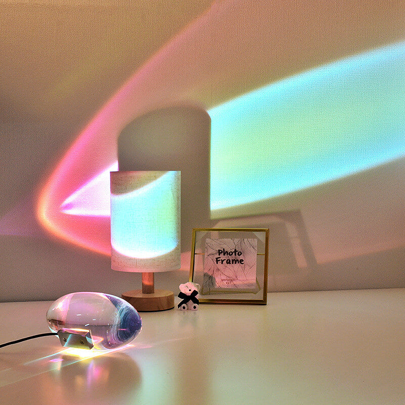 Crystal Projection Table Lamp with Remote Control