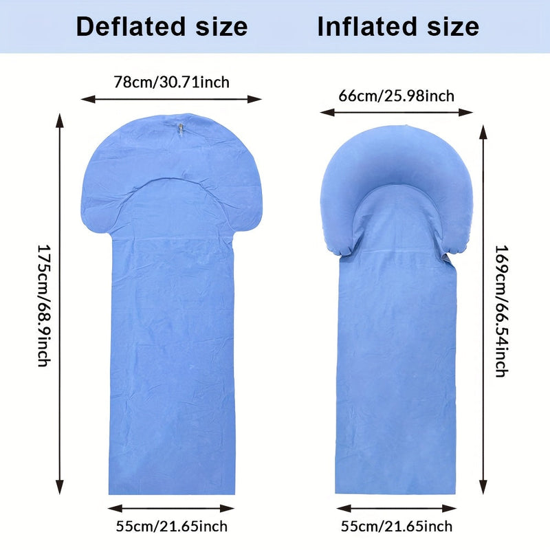 Comfortable Inflatable Beach Mat with Headrest for the Beach and Camping