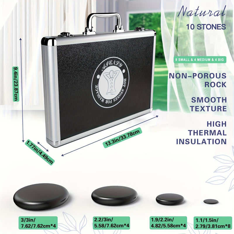 Professional Hot Stone Massage Set – Complete with Heater