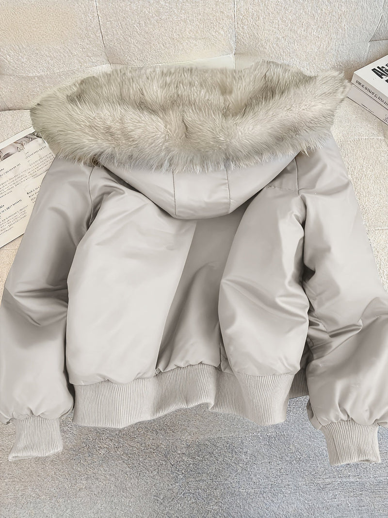 Ladies' Bomber Jacket with Faux Fur – Chic and Warm for Every Season