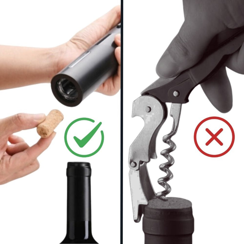 Rechargeable Electric Wine Opener Set with Charging Stand and Accessories