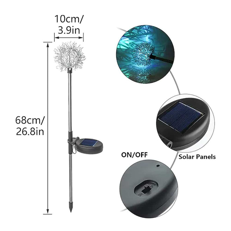 Solar Dandelion Garden Lights – Set of 2
