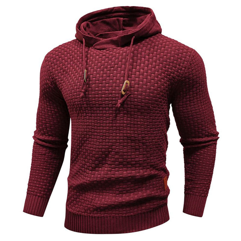 Robust Men's Hoodie with Waffle Texture – Warm, Durable and Comfortable