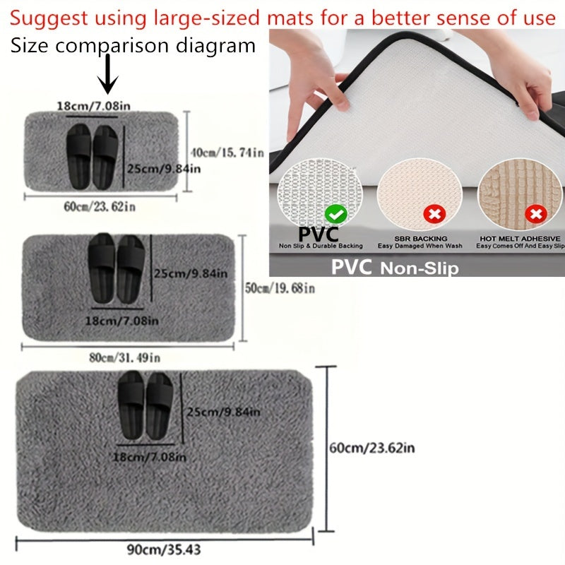 Premium Super Soft Bath Mat - Absorbent, Non-Slip, and Comfortable for the Bathroom