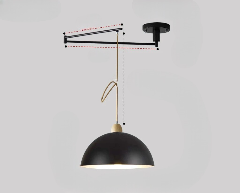 Modern Ceiling Light with Adjustable Light Arms for Flexible Illumination
