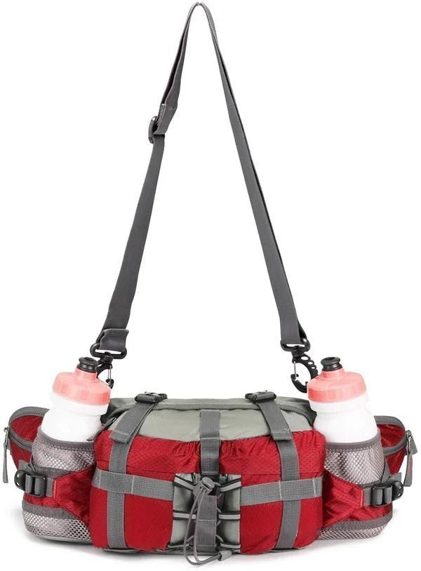 Water-Resistant Nylon Running Belt with Bottle Holders