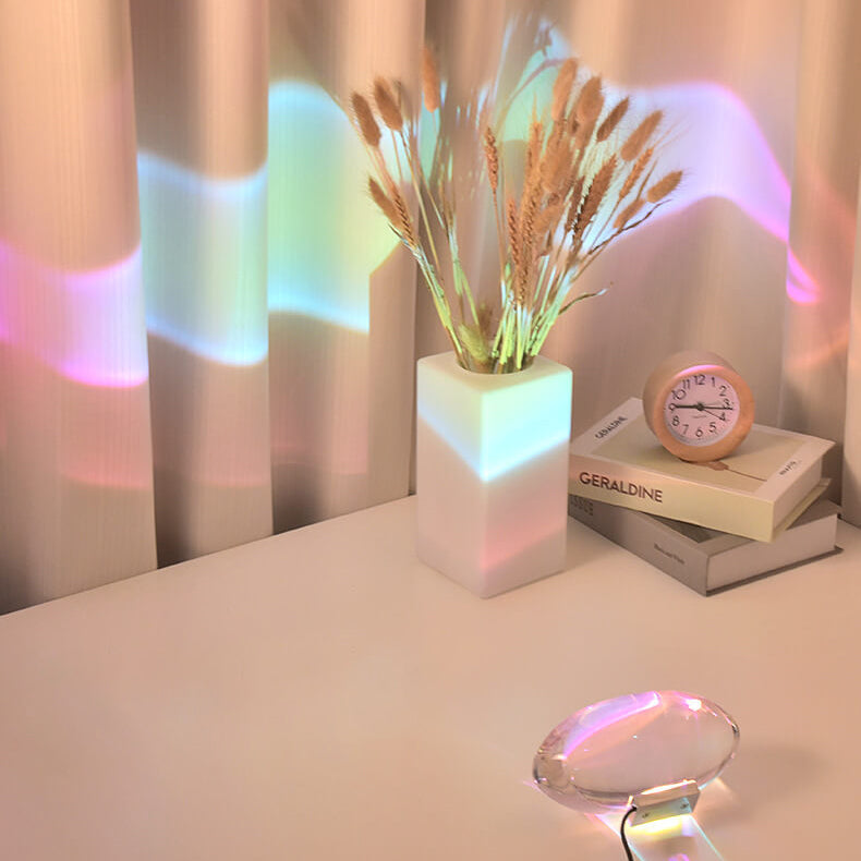 Crystal Projection Table Lamp with Remote Control
