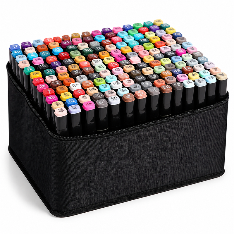 168 Colour Dual Tip Alcohol Marker Set