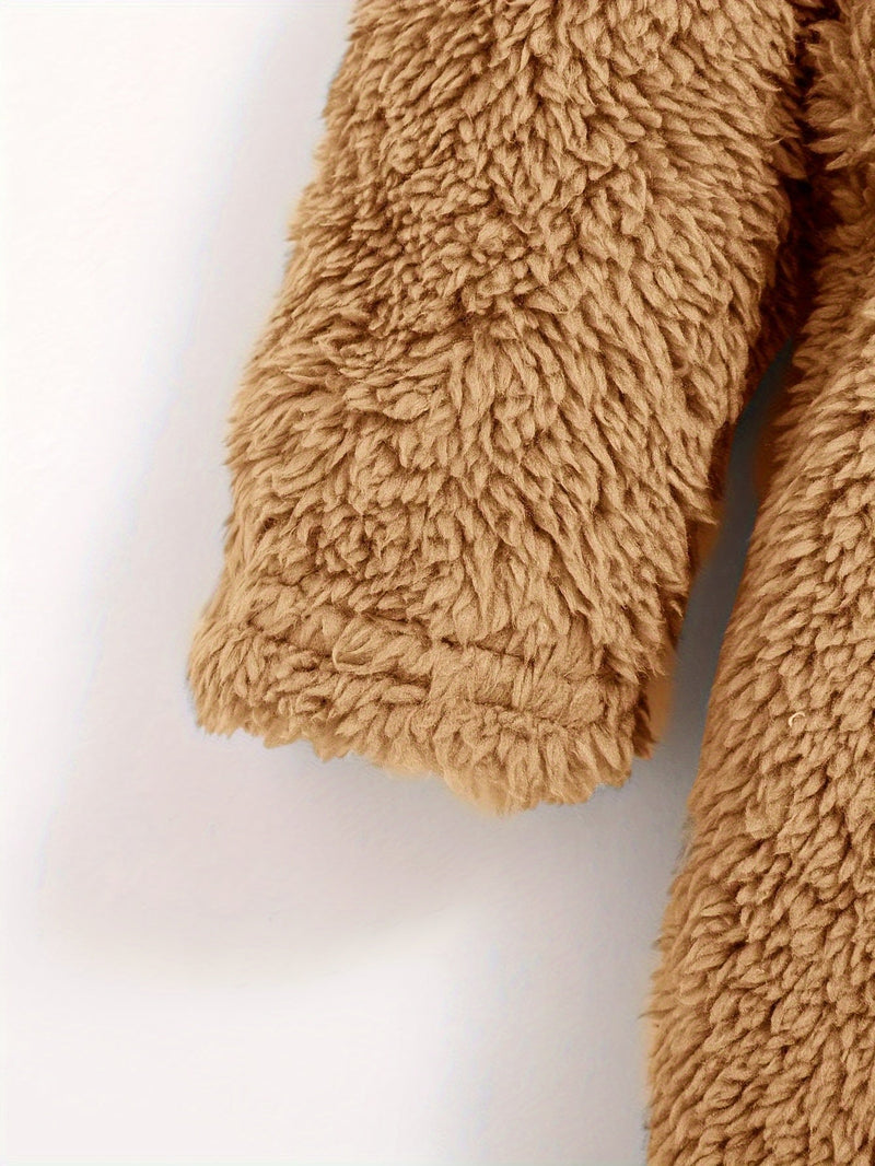 Baby Bathrobe with Hood – Soft Teddy Bathrobe for Babies and Toddlers in Winter