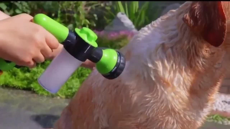 Dog Shower and Hose Attachment 8 in 1 - Washing, Spraying, Cleaning