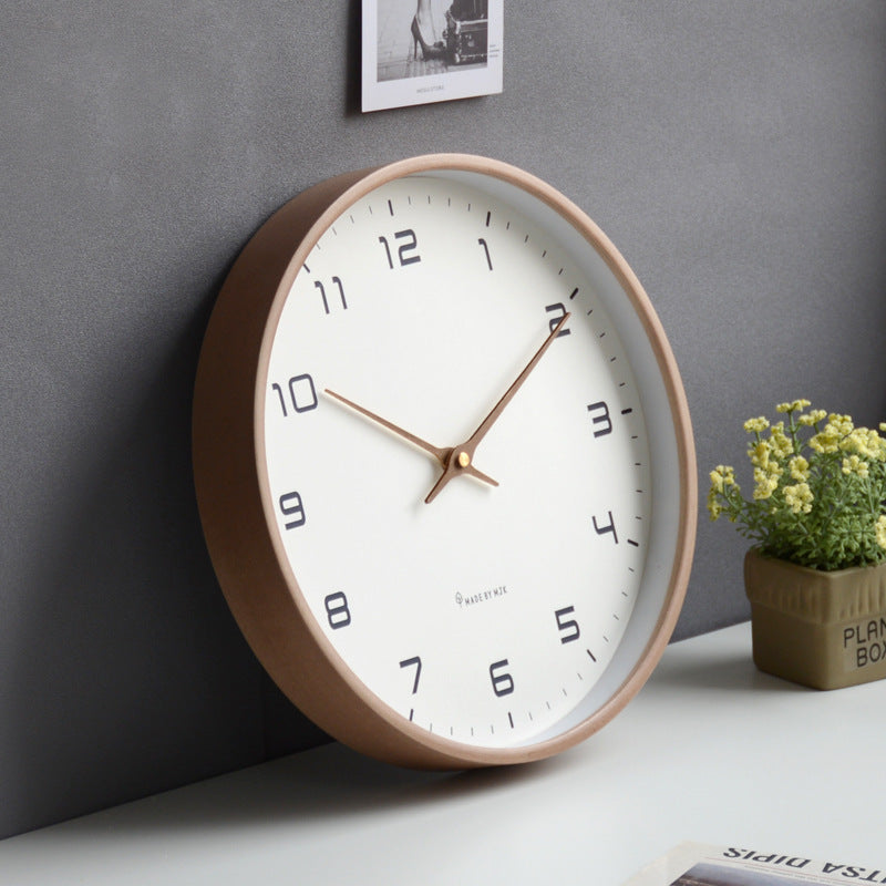 Minimalist Wall Clock with Wooden Frame – Stylish, Timeless and Clear