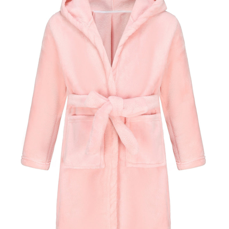 Children's Bathrobe with Hood – Soft Fleece Bathrobe for Girls with Comfortable Fit