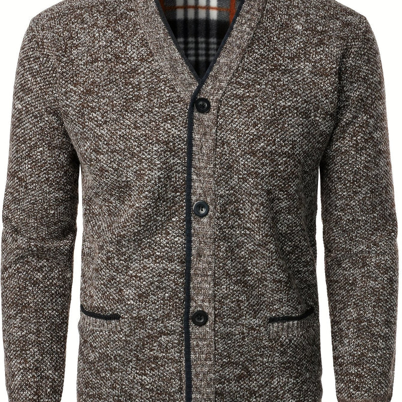 Men's Knitted Cardigan with Buttons – Warm and Comfortable for Autumn and Winter