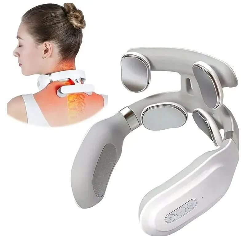 Smart TENS Neck Massager with Heat and Vibration for Everyday Relaxation