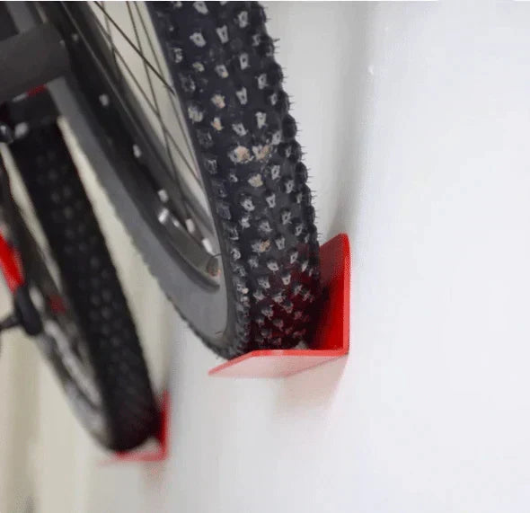 Wall-Mounted Bicycle Storage Rack with Pedal Hook for Space-Saving Storage