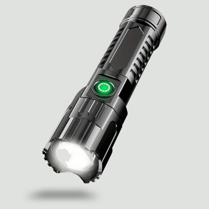 Rechargeable LED Torch with Adjustable Zoom & 3 Light Modes