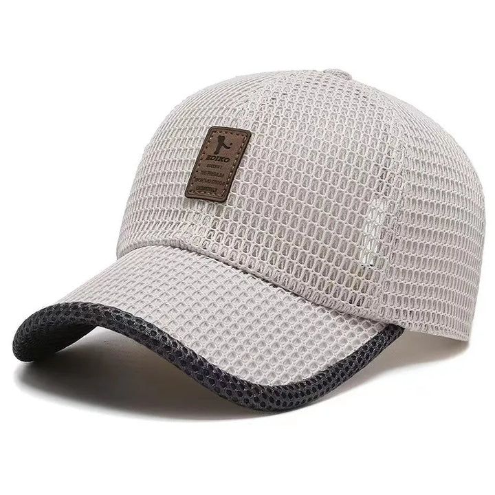 Men's Breathable Mesh Baseball Cap with Adjustable Strap for Summer