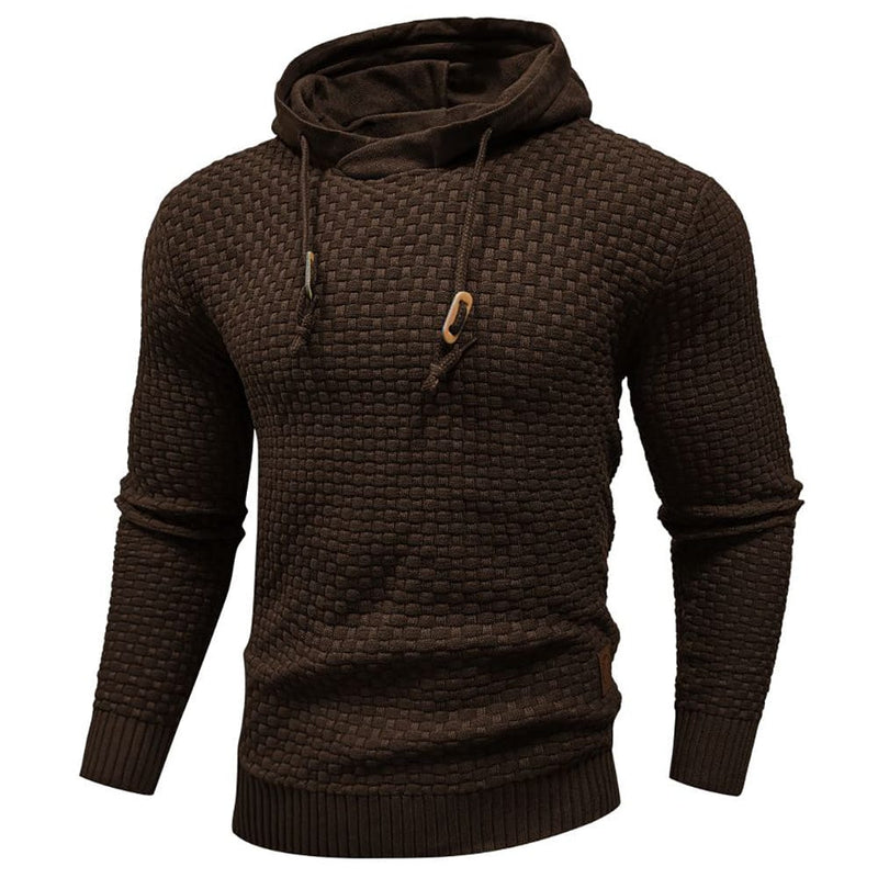 Robust Men's Hoodie with Waffle Texture – Warm, Durable and Comfortable