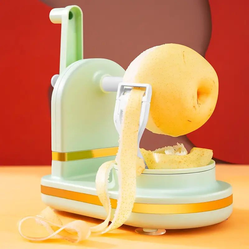 Manual Fruit and Vegetable Peeler Slicer with Rotary Handle
