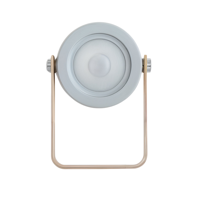 Dimmable LED Table Lamp with Wooden Frame and 360-Degree Adjustable Light