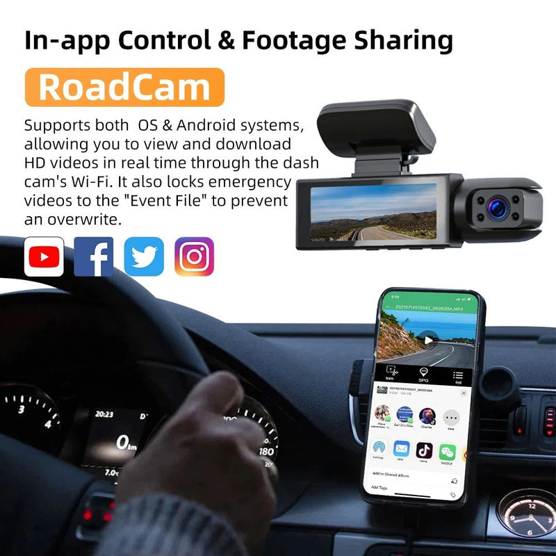 1080P WiFi Dual Lens Dash Cam
