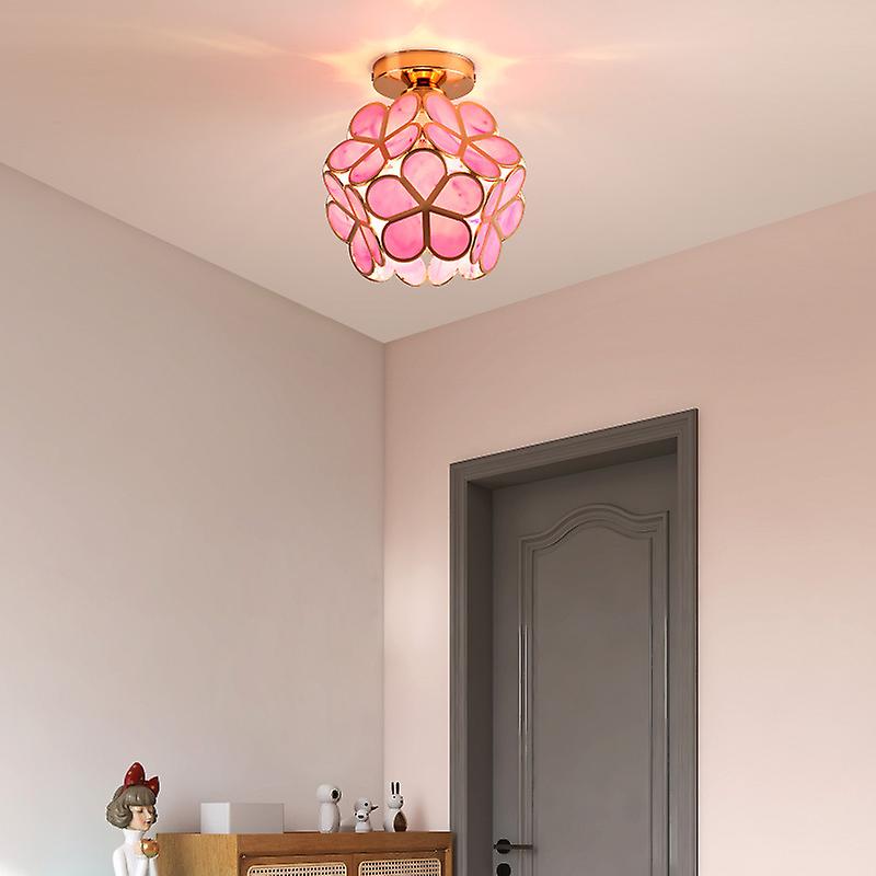 Ceiling Lamp with Floral Glass Design for Warm and Stylish Indoor Lighting