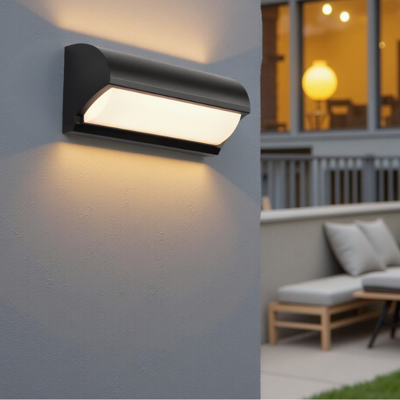 Modern LED Wall Light for Outdoors with Compact Design and Warm Ambient Light
