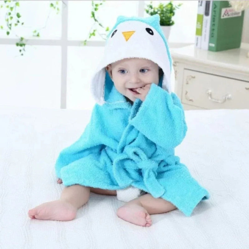 Hooded Animal Bathrobe for Babies and Toddlers