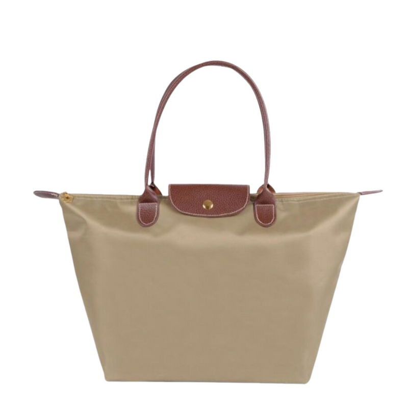 Luxury Leather Tote Bag for Women – Large Shoulder Bag with Zipper