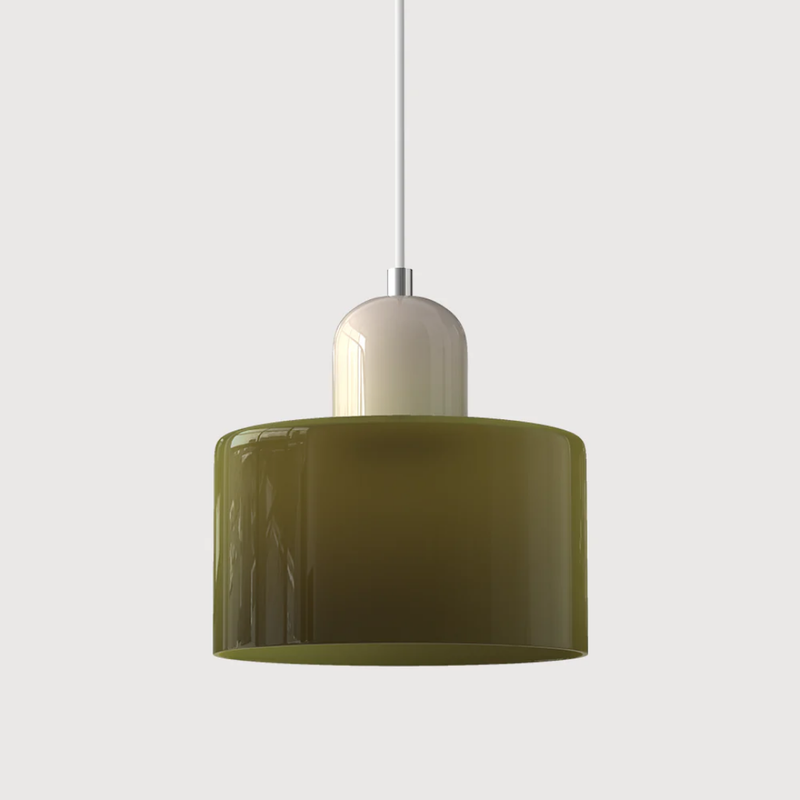 Retro Pendant Lamp with Glass Shade and Adjustable Cord for a Warm Atmosphere