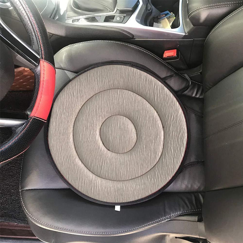 Swivel Seat Cushion with Memory Foam and Non-Slip Base