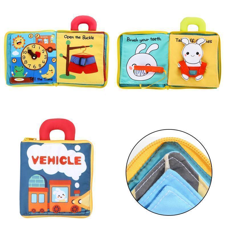 3D Interactive Early Learning Soft Cloth Book