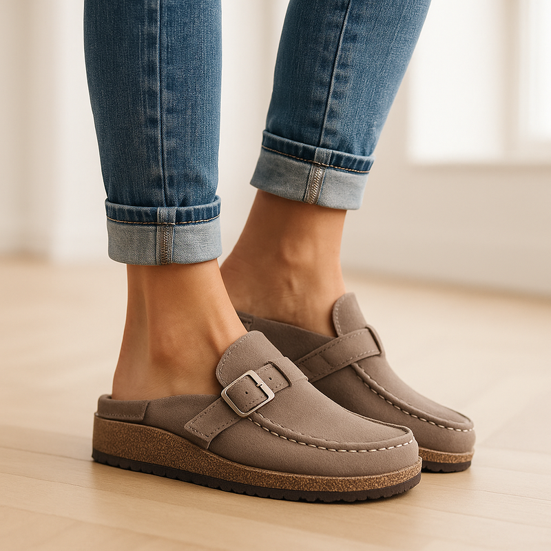 Ladies' Comfort Sandals with Ergonomic Sole and Stylish PU Upper