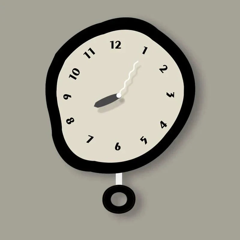 Modern Design Wall Clock with Organic Shape and Silent Mechanism