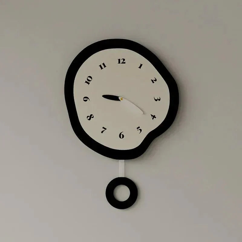 Modern Design Wall Clock with Organic Shape and Silent Mechanism