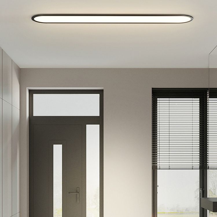 Oval LED Flush-Mount Ceiling Light with Dimmable Options