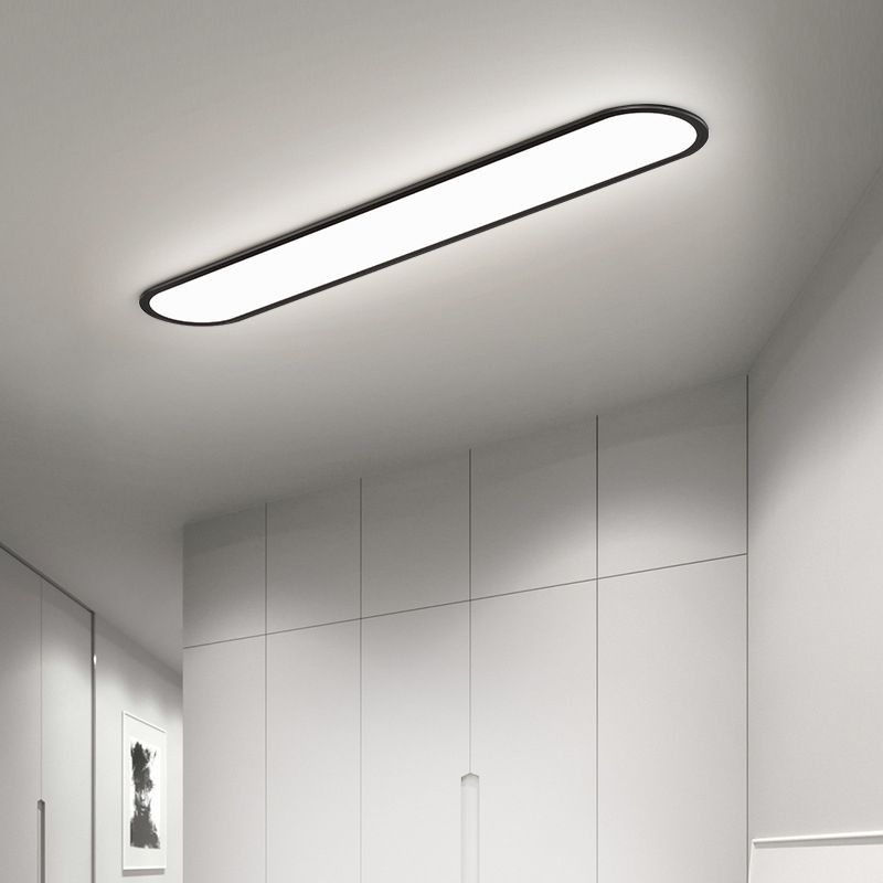Oval LED Flush-Mount Ceiling Light with Dimmable Options